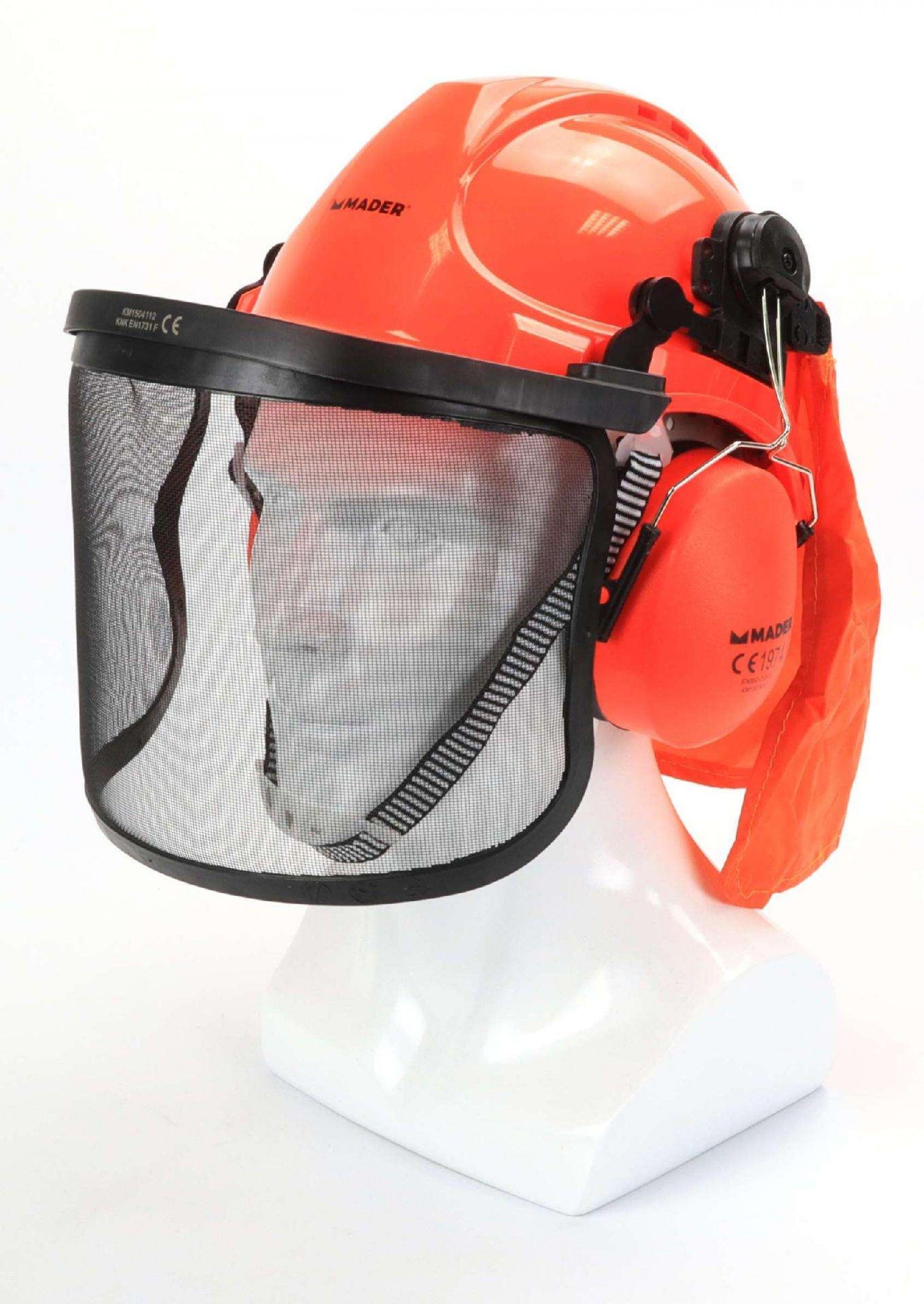 Capacete + Viseira + Auscultadores, 3Un refª 49059 MADER