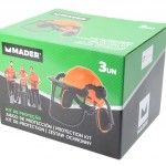 Kit Proteo, Capacete + Viseira + Auscultadores, 3Un ref 49040 MADER