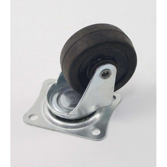 Rodizio Borracha Giratório, 50mm, 35Kg refª 48778 SAURIUM Rodizio Borracha Giratório, 50mm, 35Kg refª 48778 SAURIUM