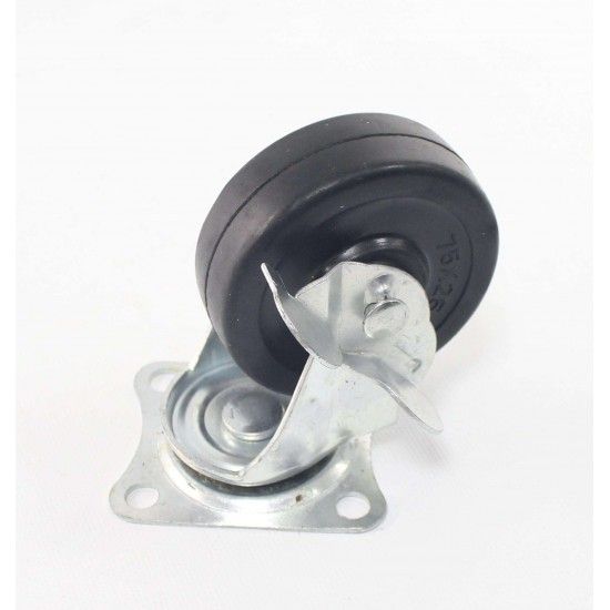 Rodizios Borracha Giratórios 4PÇ 75mm, 50Kg refª 48779 SAURIUM Rodizios Borracha Giratórios 4PÇ 75mm, 50Kg refª 48779 SAURIUM