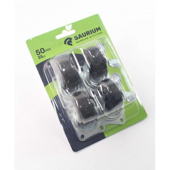 Rodizio Borracha Giratório, 50mm, 35Kg refª 48778 SAURIUM Rodizio Borracha Giratório, 50mm, 35Kg refª 48778 SAURIUM