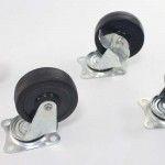 Rodizios Borracha Giratórios 4PÇ 75mm, 50Kg refª 48779 SAURIUM Rodizios Borracha Giratórios 4PÇ 75mm, 50Kg refª 48779 SAURIUM