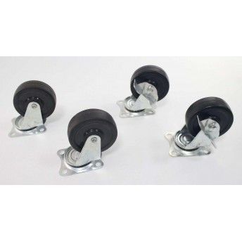 Rodizios Borracha Giratórios 4PÇ 75mm, 50Kg refª 48779 SAURIUM Rodizios Borracha Giratórios 4PÇ 75mm, 50Kg refª 48779 SAURIUM