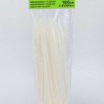 Abra�adeira Branca Pl�stica, 4.8x300mm, 100Un  ref� 48759 SAURIUM
