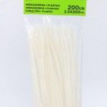 Abraadeira Plstico, Branca, 2,5 x 200mm  ref 48752 SAURIUM