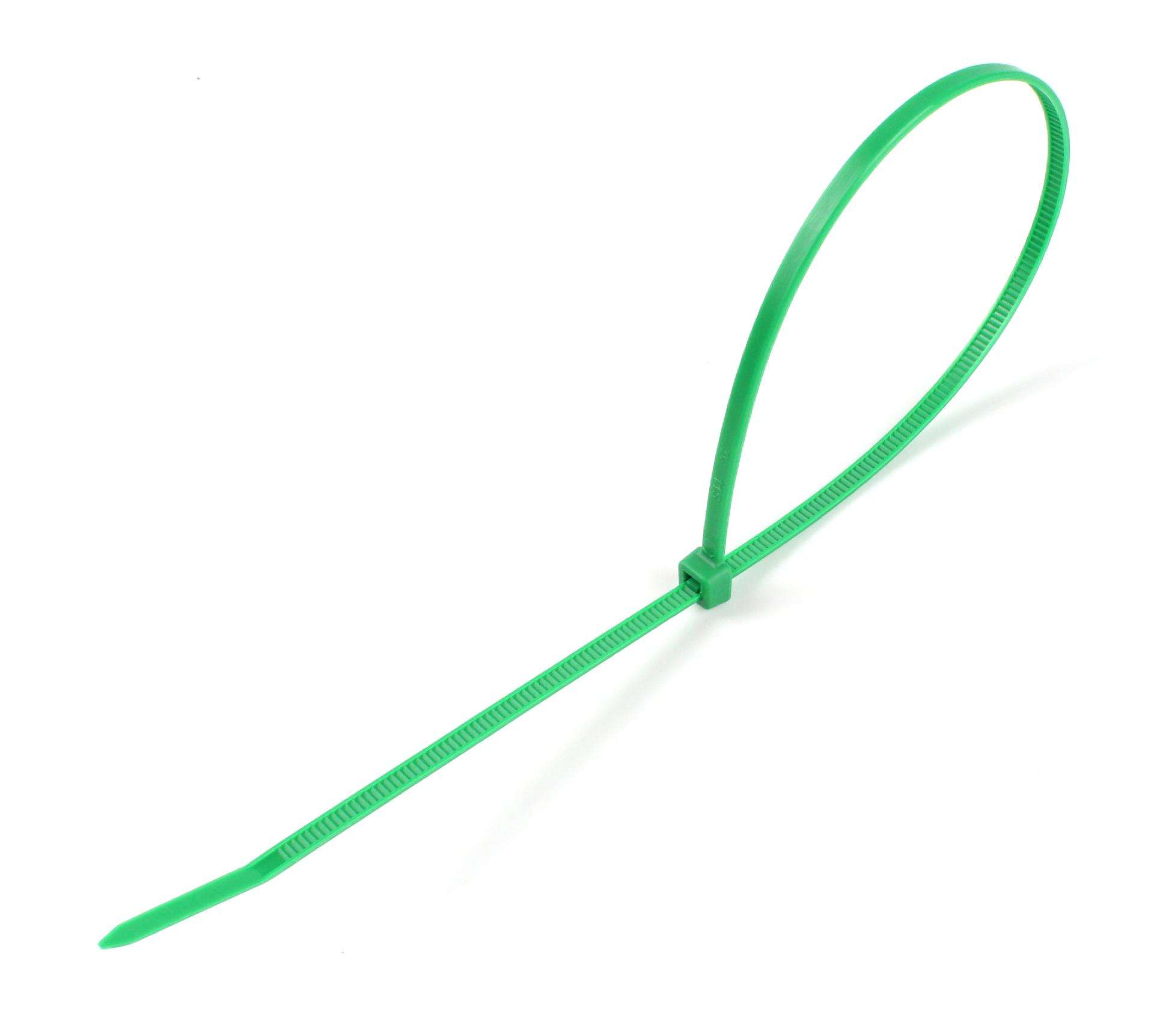 Abraçadeira Verde Plástica, 8x500mm, 100Un refª 48749 SAURIUM