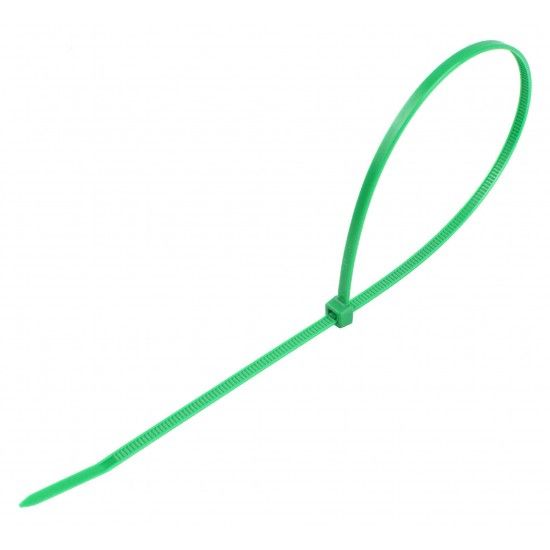 Abraadeira Verde Plstica, 7.6x500mm, 100Un  ref 48744 SAURIUM
