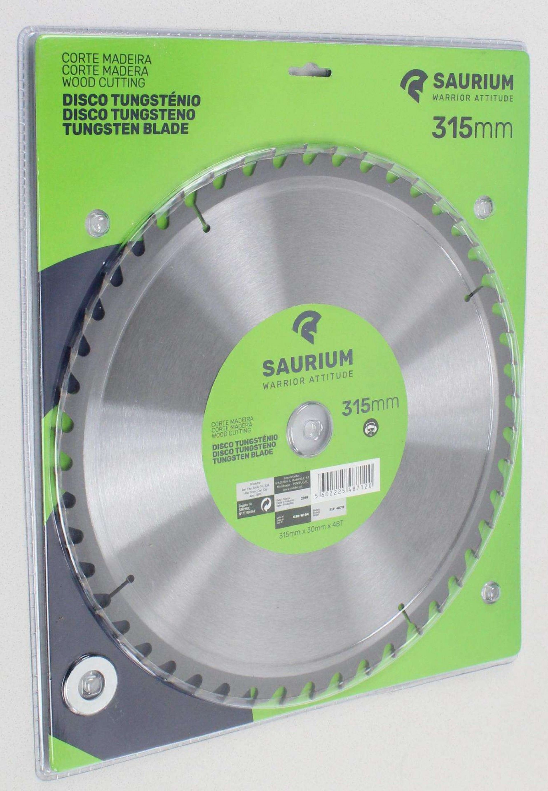 Disco Tungsténio, 315mm, 48D refª 48712 SAURIUM