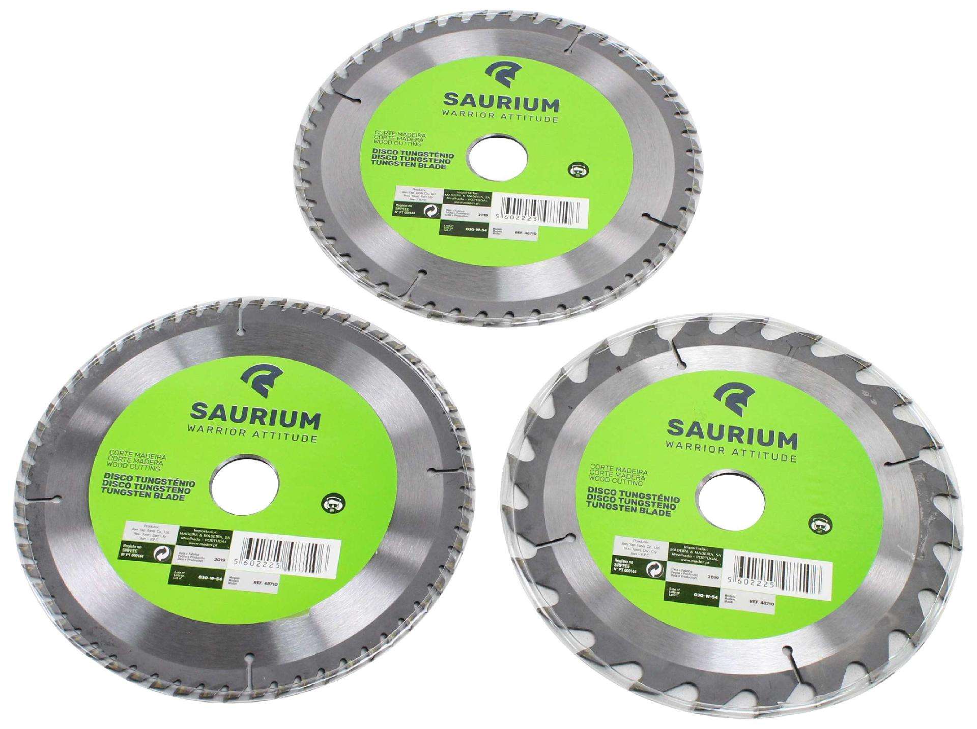 Disco Tungsténio, 185mm, 3Un refª 48711 SAURIUM