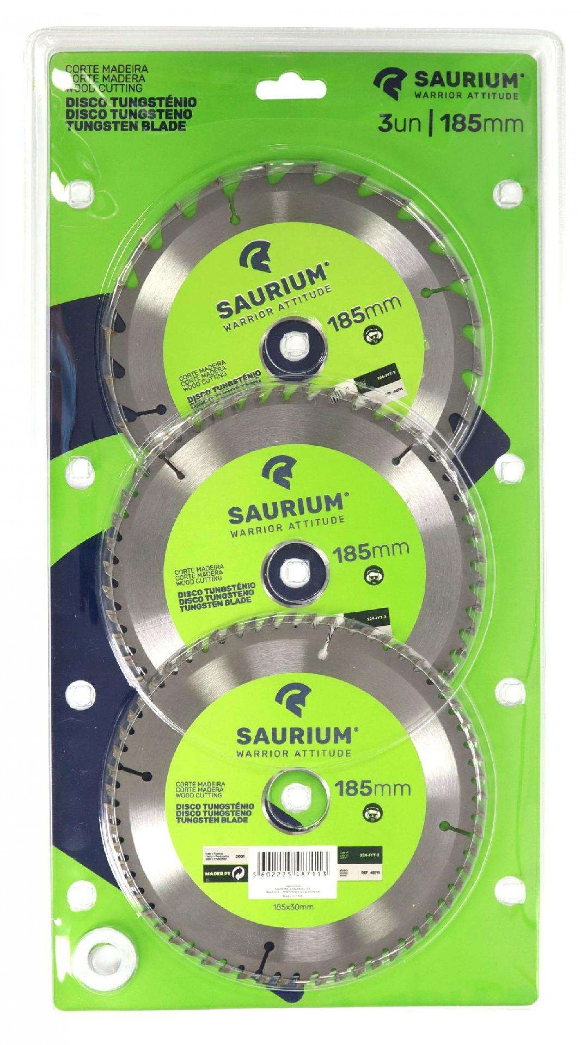 Disco Tungsténio, 185mm, 3Un refª 48711 SAURIUM