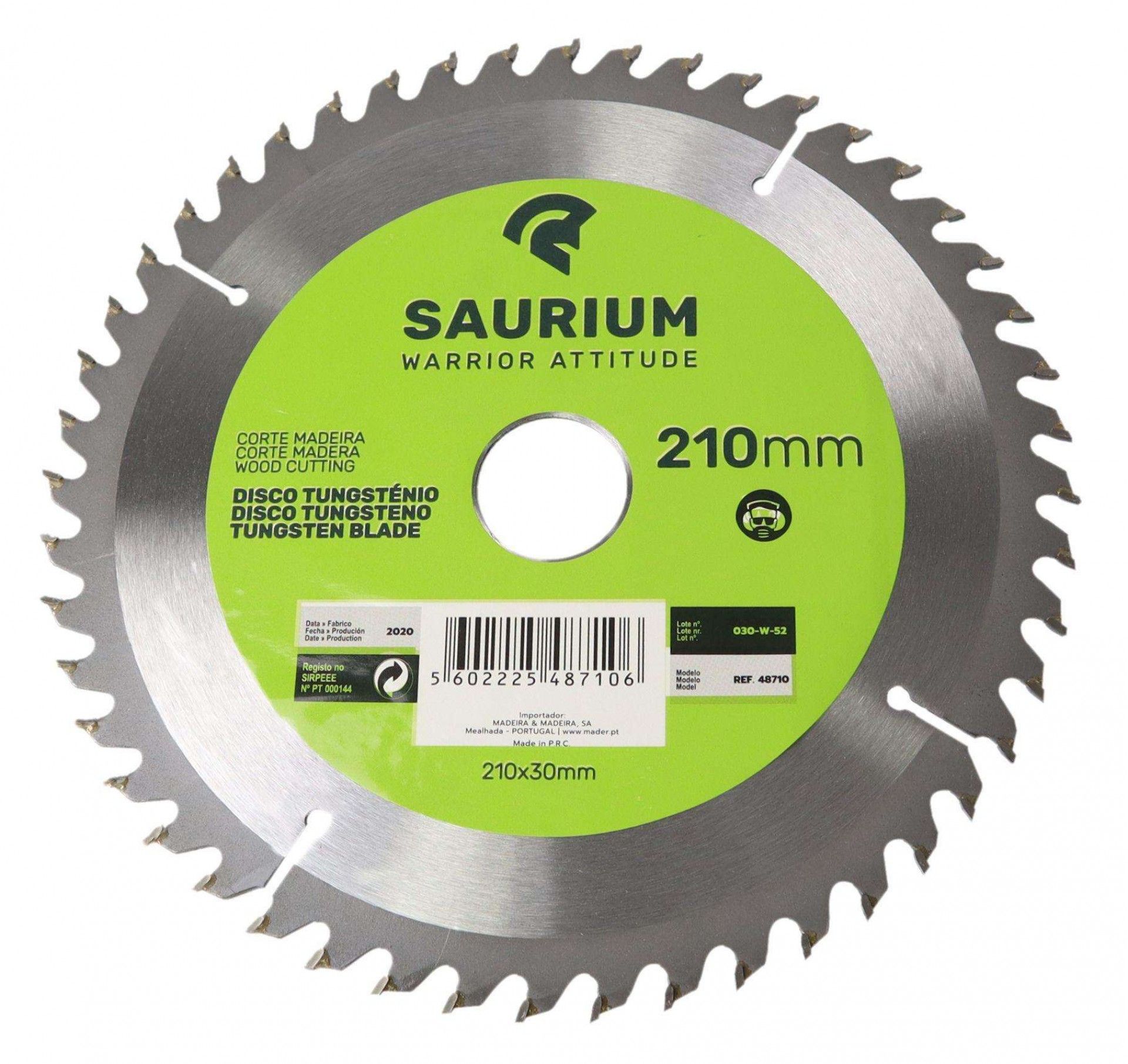 Disco Tungsténio, 210mm, 3Un refª 48710 SAURIUM