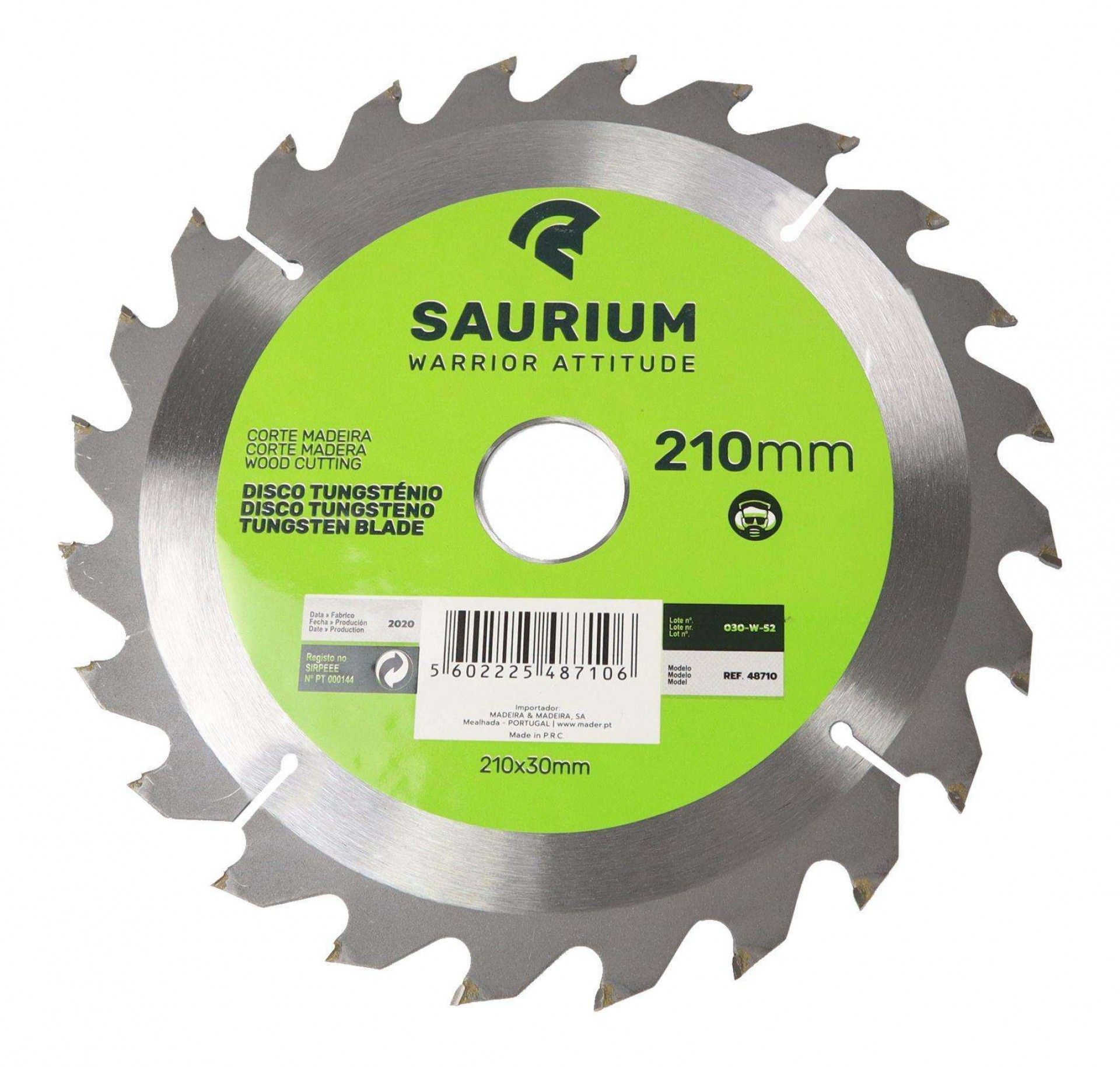 Disco Tungsténio, 210mm, 3Un refª 48710 SAURIUM