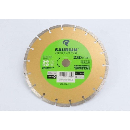 Disco Diamante, Segmentado, 230mm  ref 48702 SAURIUM