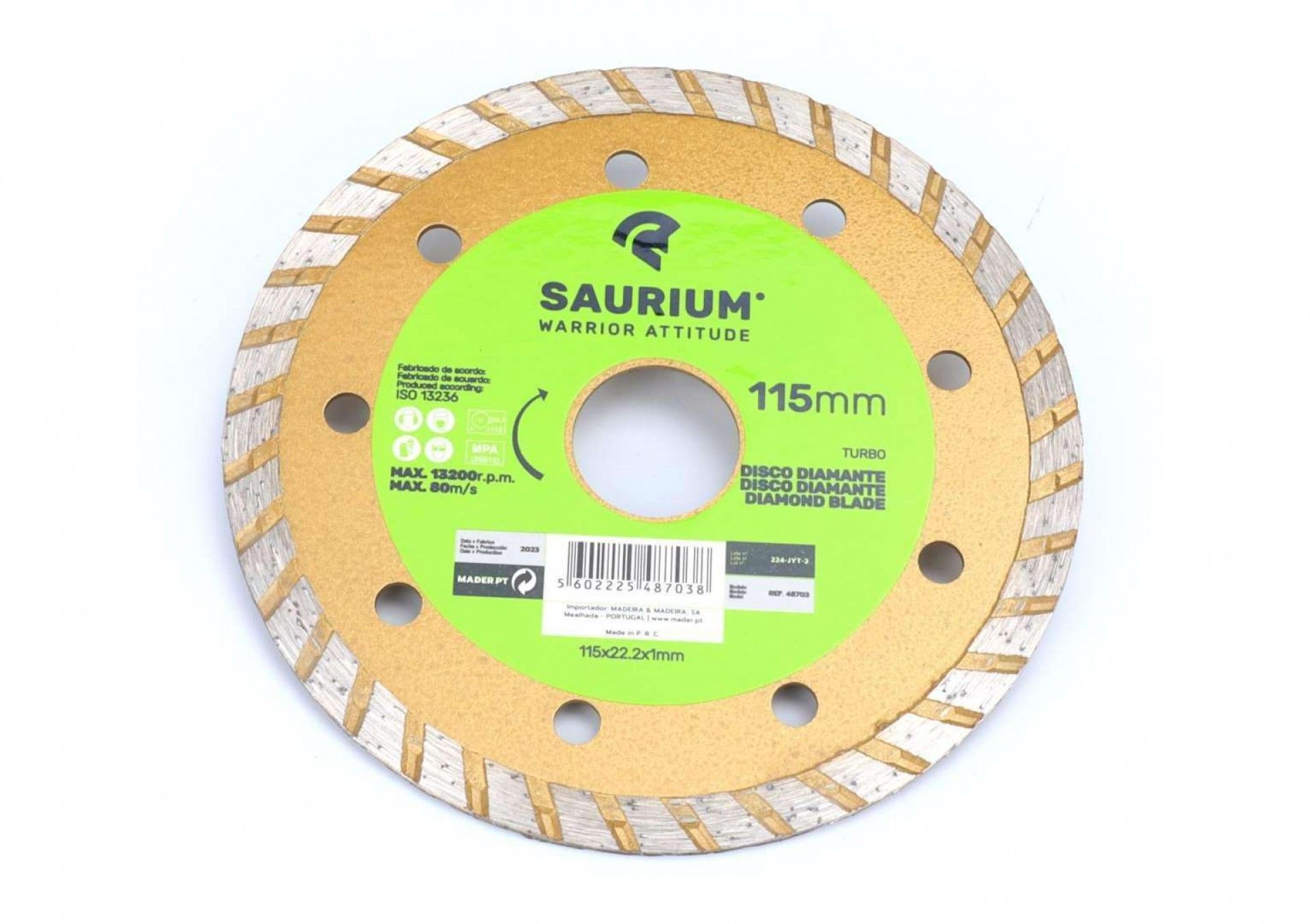 Disco Diamante, Turbo, 115mm refª 48703 SAURIUM