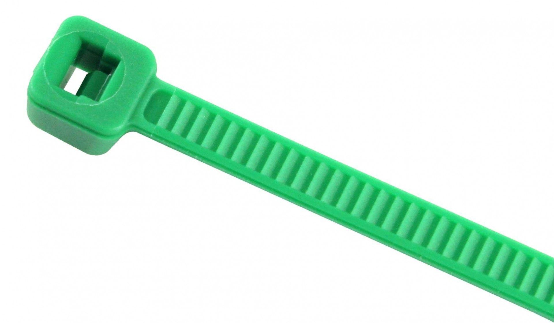 Abraçadeira Verde Plástica, 9x500mm, 100Un refª 48690 SAURIUM