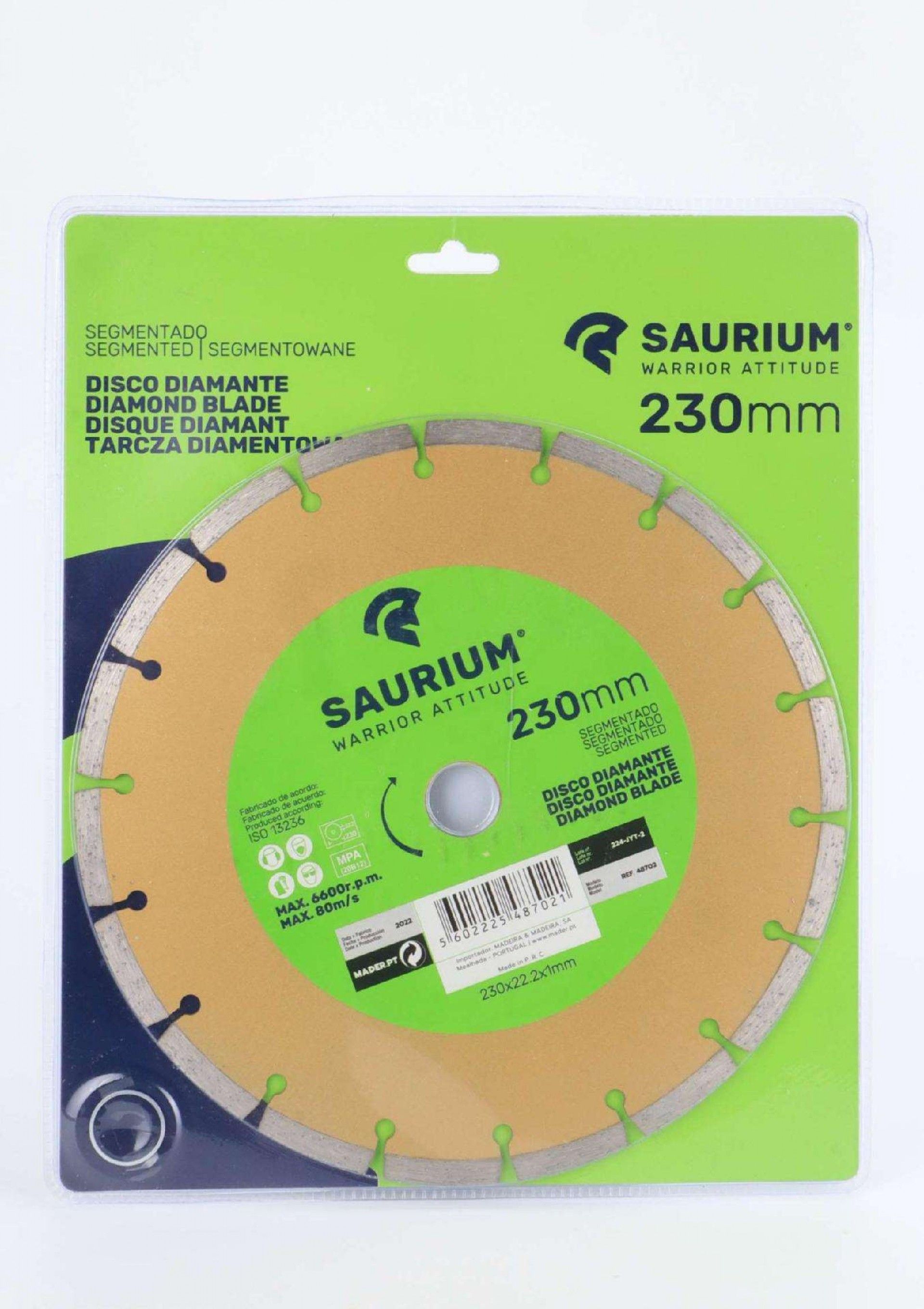 Disco Diamante, Segmentado, 230mm refª 48702 SAURIUM