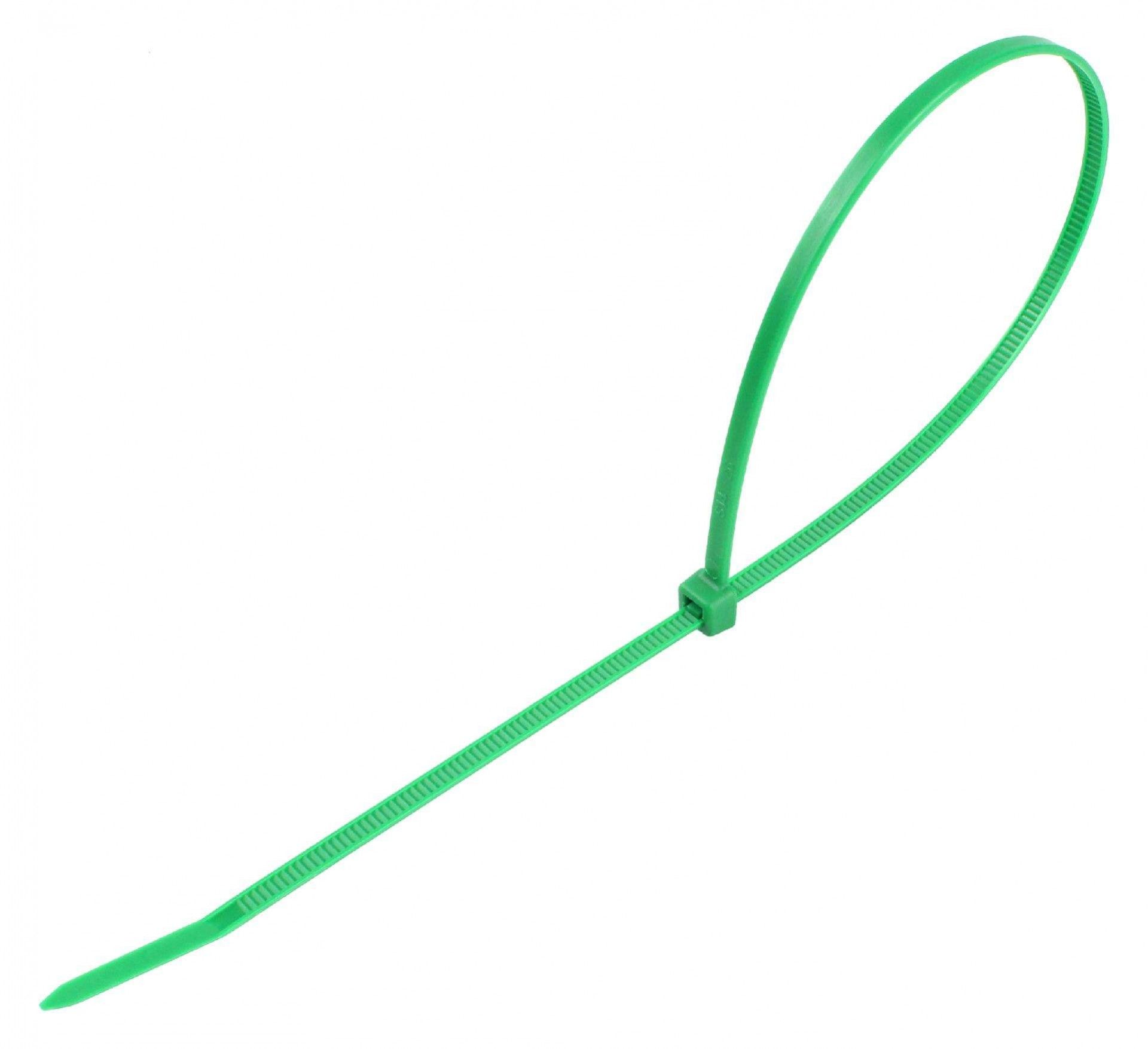 Abraçadeira Verde Plástica, 9x500mm, 100Un refª 48690 SAURIUM