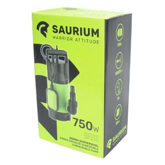 Bomba Submersvel guas Sujas, 750W, 14000L/h  ref 48580 SAURIUM