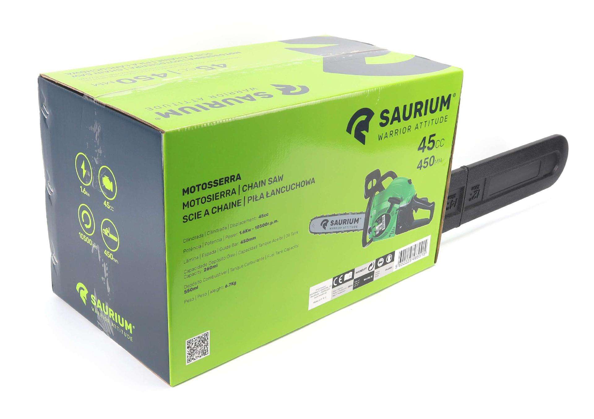 Motosserra 45CC, 450mm refª 48551 SAURIUM