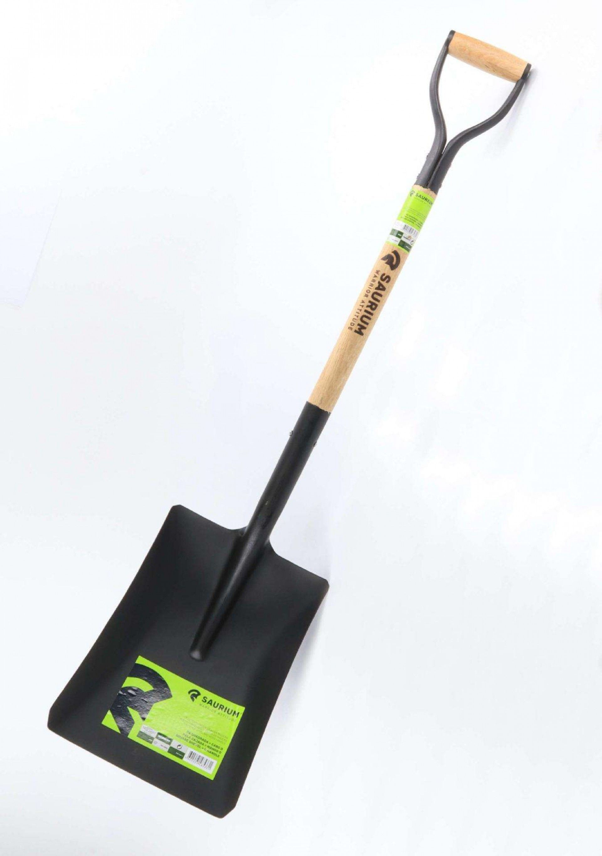 Pá Quadrada, Aço Temperado, Cabo de Madeira D refª 48533 SAURIUM