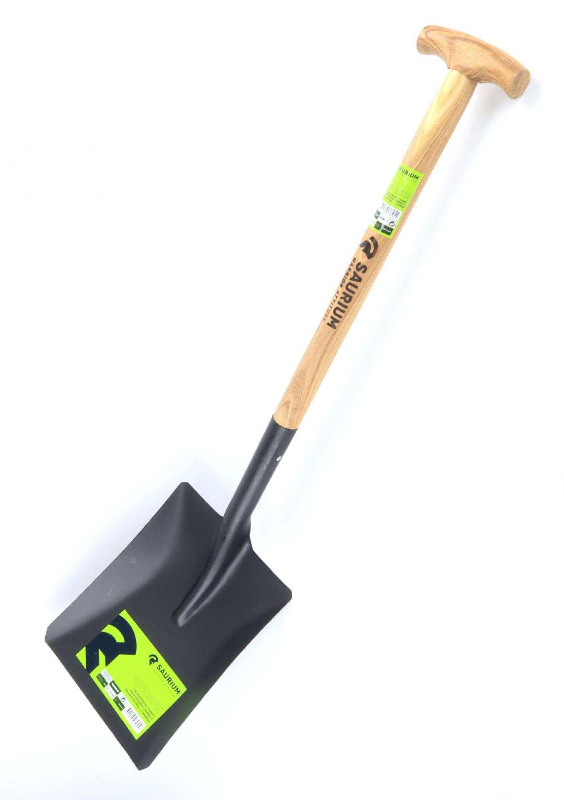 Pá Quadrada, Aço Temperado, Cabo de Madeira T refª 48532 SAURIUM