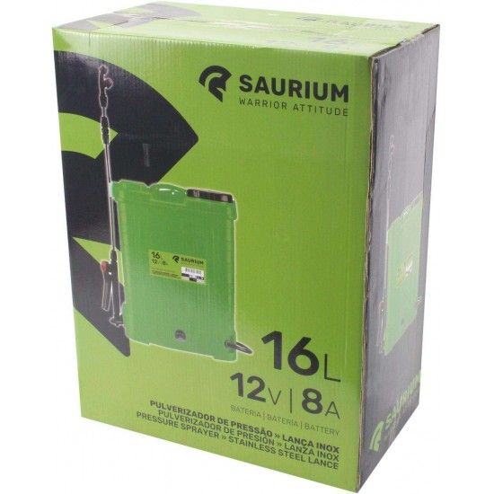 Pulverizador de Pressão a Bateria, 16L  refª 48522 SAURIUM Pulverizador de Pressão a Bateria, 16L  refª 48522 SAURIUM