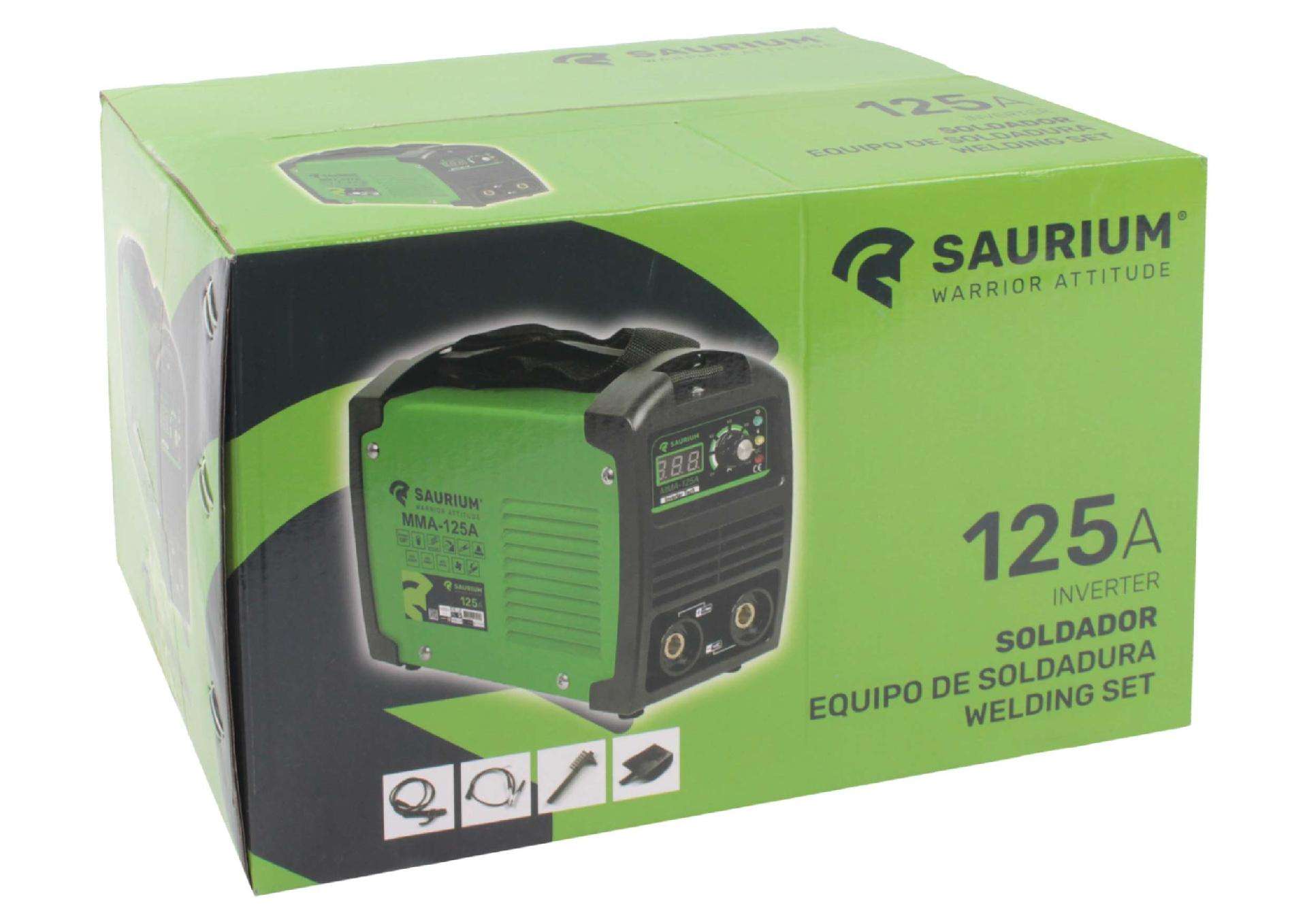 Soldador Inverter, 125A refª 48480 SAURIUM