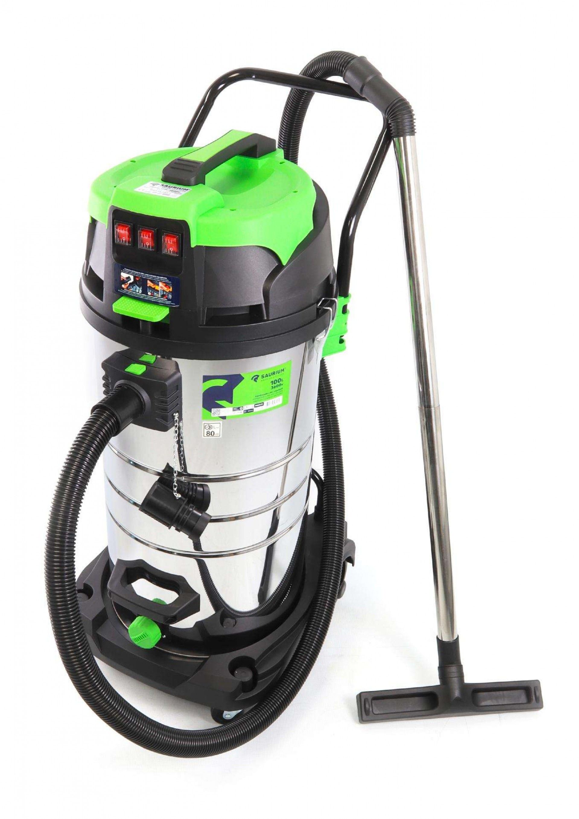 Aspirador Pó / Líquidos, 100L, 3600W, 3 Motores ref. 48464 SAURIUM