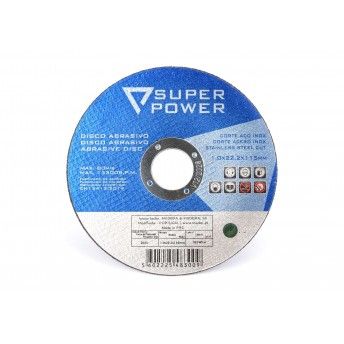 Disco Abrasivo corte inox , 115mm  ref 48300 SUPER POWER