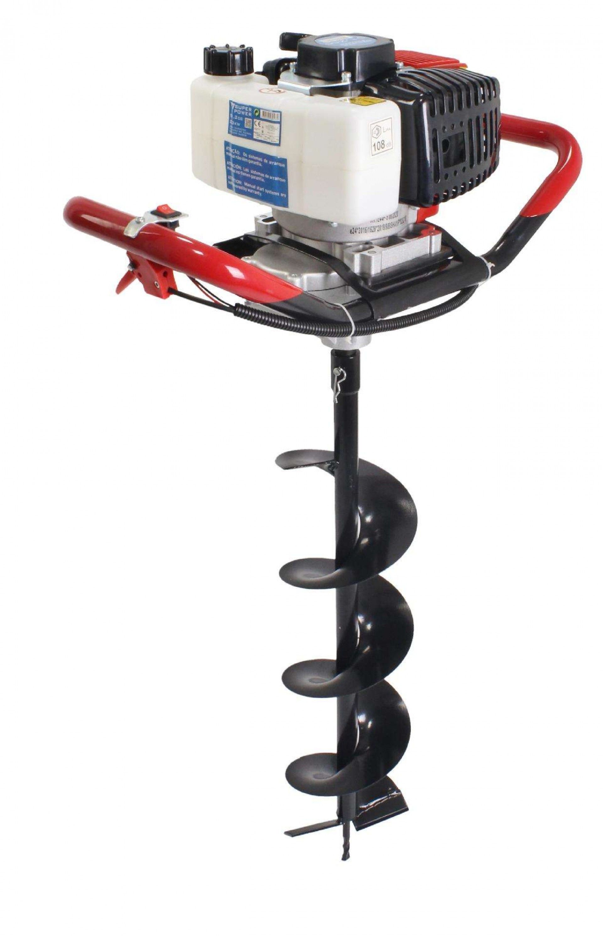 Abre Buracos com 3 Brocas, 51.2CC, 2.3Kw  refª 48246 SUPER POWER