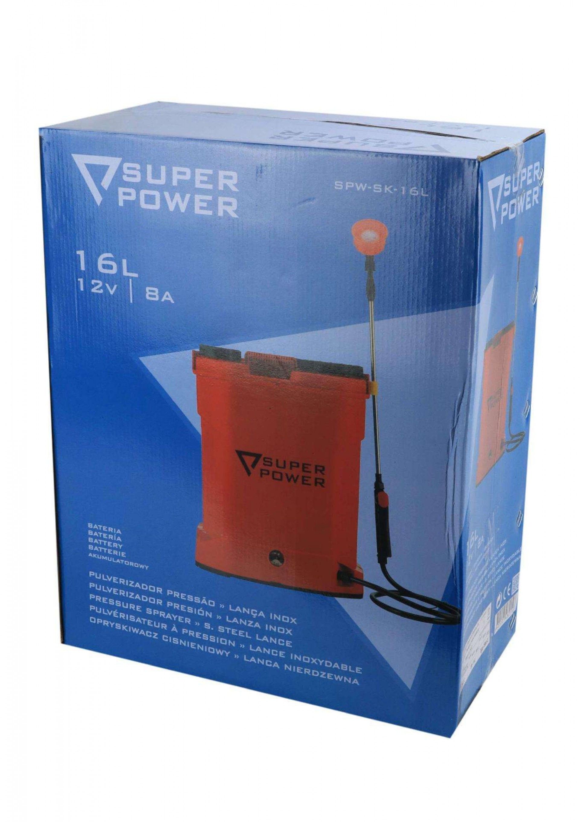 Pulverizador, Bateria, 16L, Mochila refª 48215 SUPER POWER