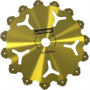 Disco para Roadora, 15D, 255mm ref 48051 MADER