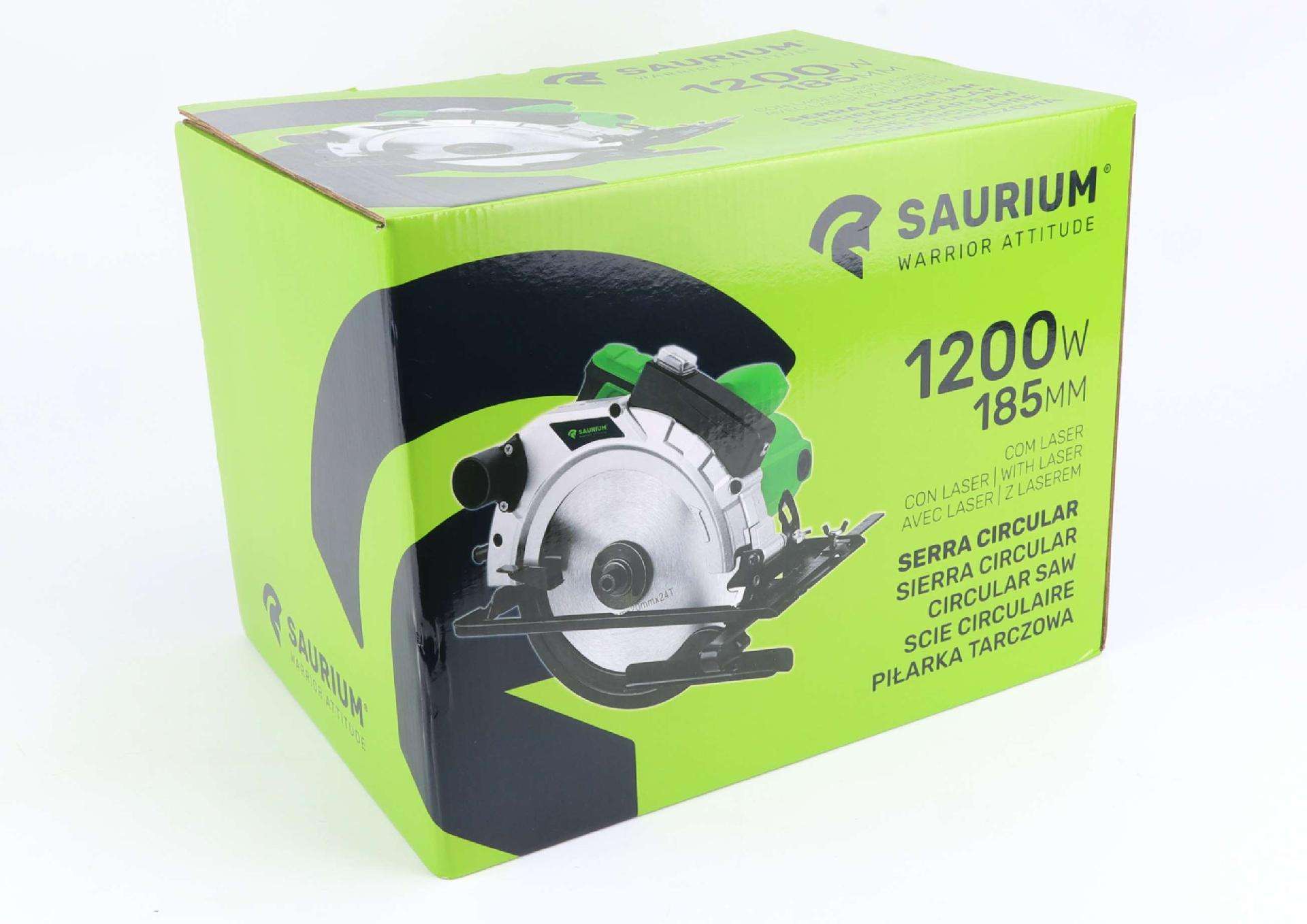Serra Circular, com Laser, 1200W, 185mm refª 47812 SAURIUM