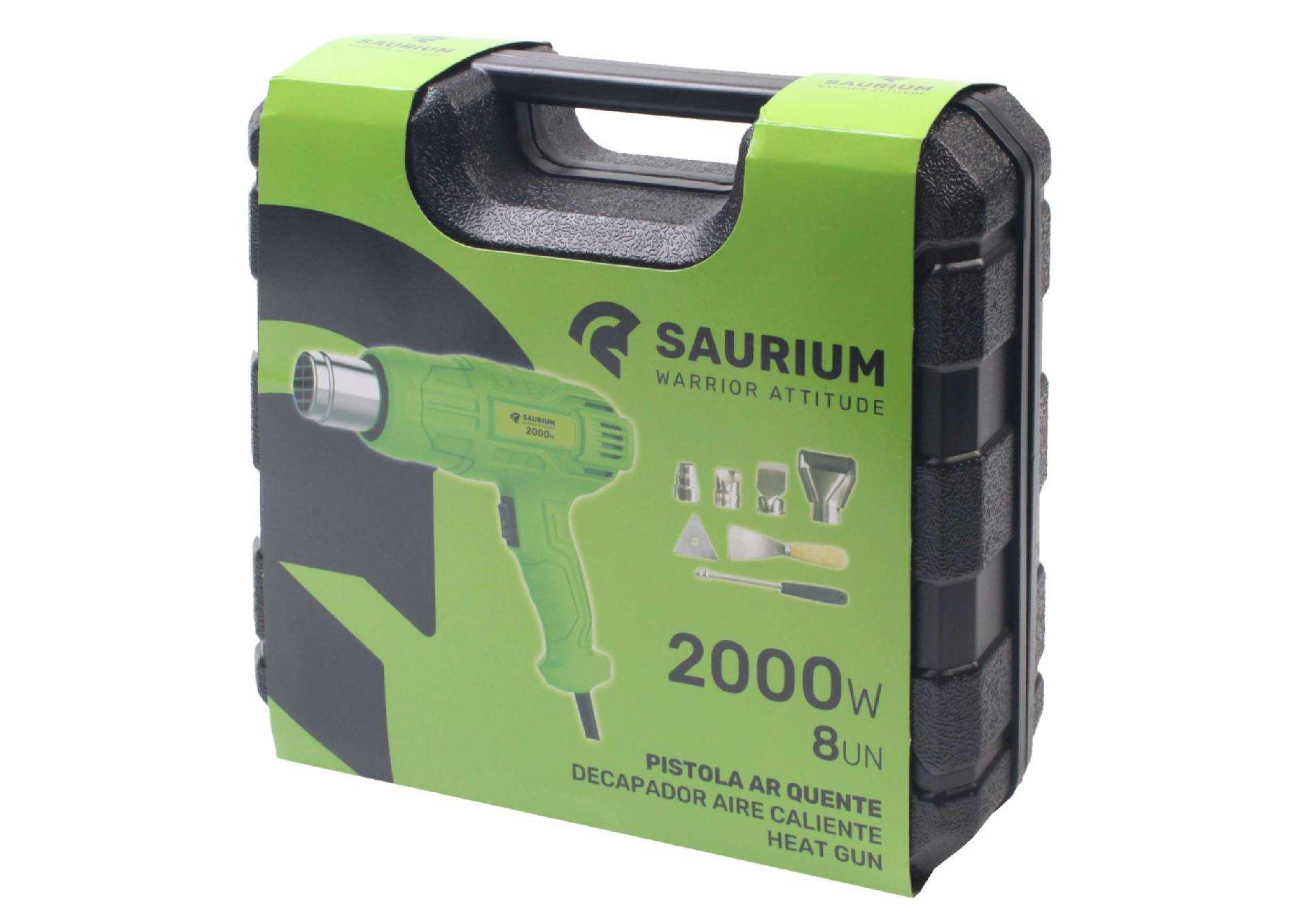 Pistola de Ar Quente, 2000W, 8Un refª 47800 SAURIUM