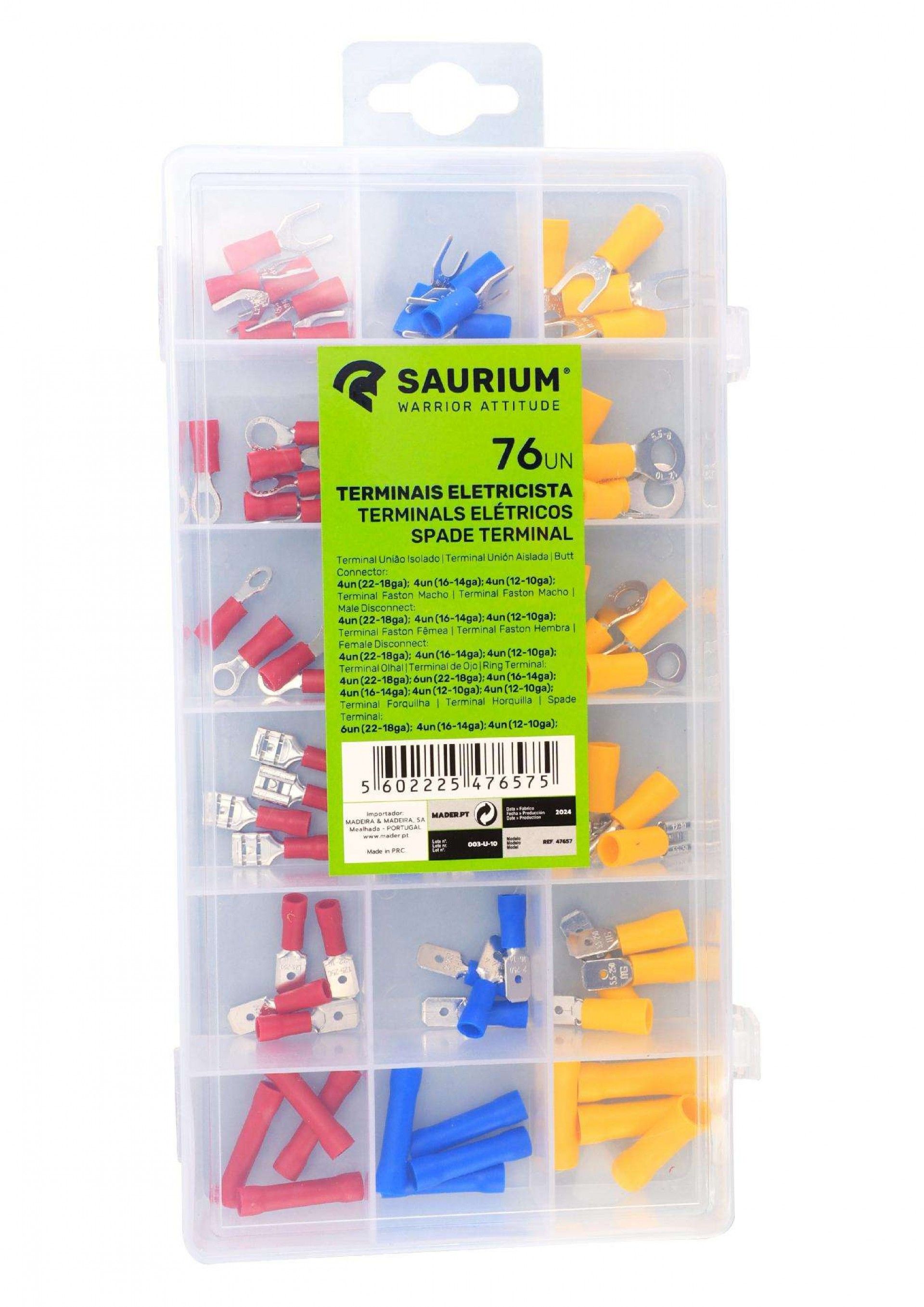 Terminais Eletricista, 76un refª 47657 SAURIUM
