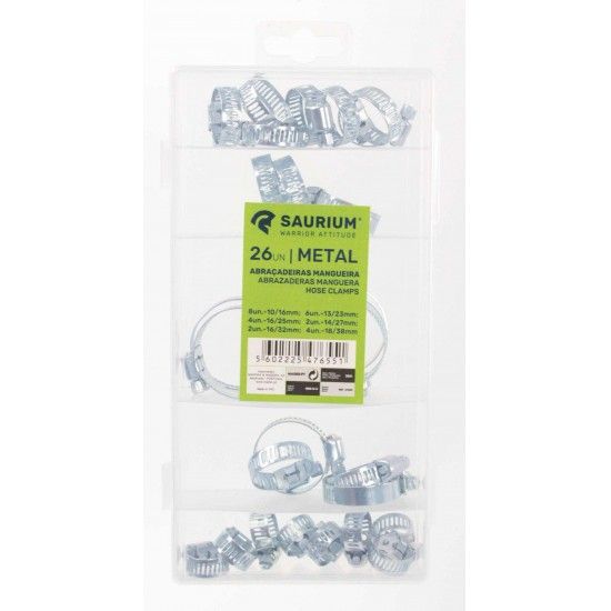 Abraçadeira para Mangueira, 26Un refª 47655 SAURIUM Abraçadeira para Mangueira, 26Un refª 47655 SAURIUM