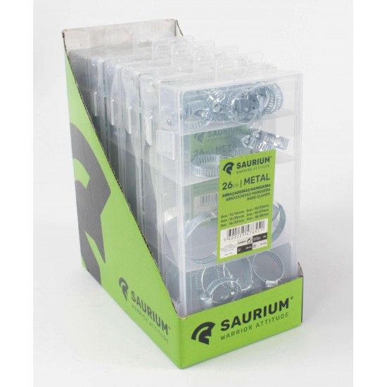 Abraçadeira para Mangueira, 26Un refª 47655 SAURIUM Abraçadeira para Mangueira, 26Un refª 47655 SAURIUM