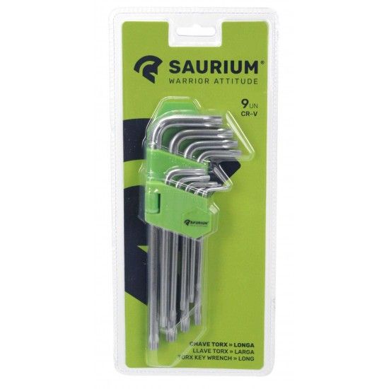 Chave Torx Longa, CRV, 9Un  ref 47630 SAURIUM