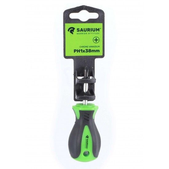 Chave Philips, Ponta Magn�tica, Chrome Vanadium, PH1x38mm  ref� 47619 SAURIUM