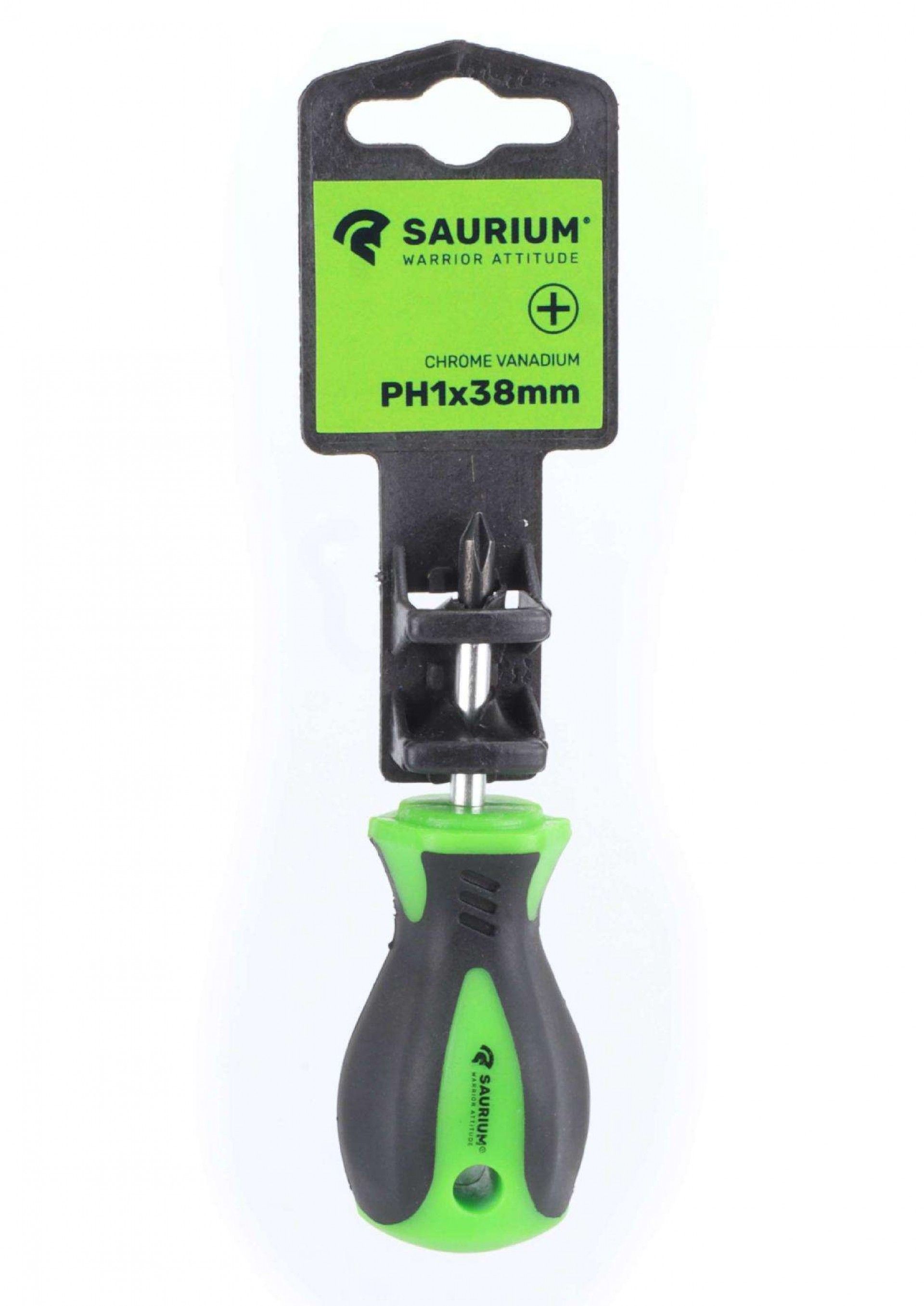 Chave Philips, Ponta Magnética, Chrome Vanadium, PH1x38mm refª 47619 SAURIUM