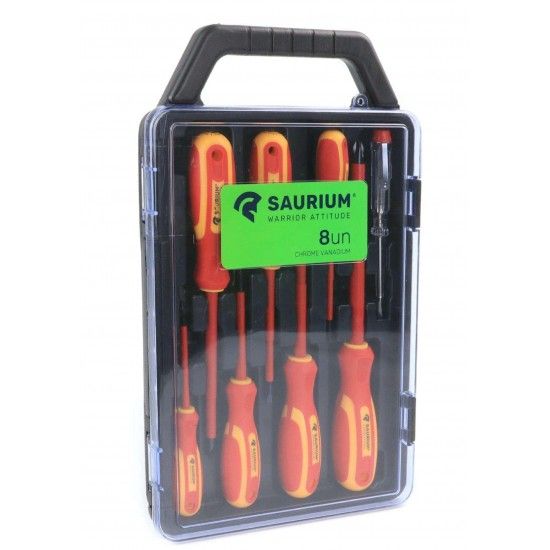 Chaves Parafusos, com Isolamento VDE, 8un  ref� 47601 SAURIUM