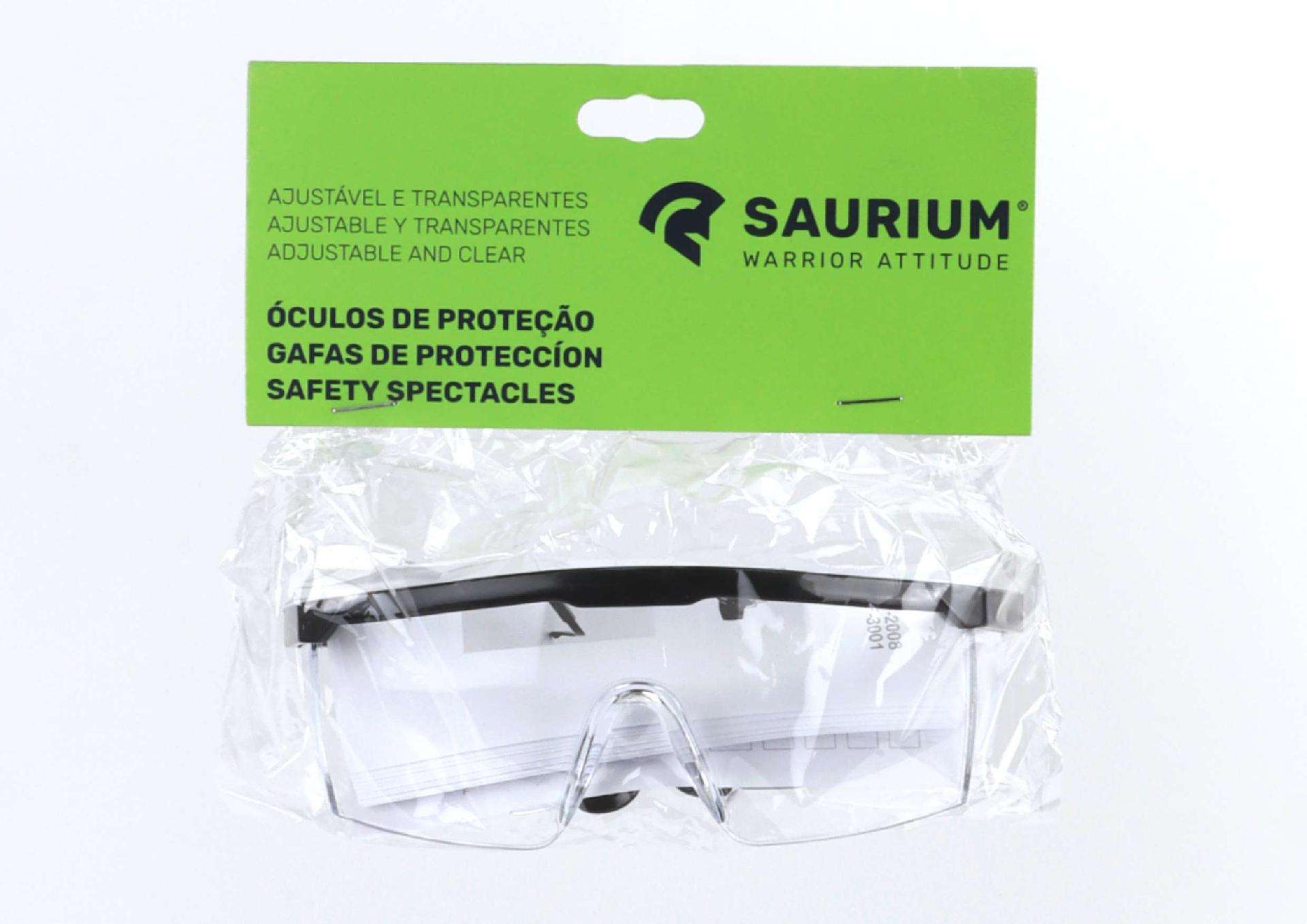Óculos de Proteção, Armação Ajustável e Transparente refª 47503 SAURIUM