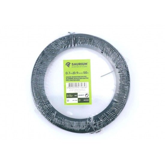 Arame, Revestido PVC, 0.7/0.9mmx50m refª 47465 SAURIUM Arame, Revestido PVC, 0.7/0.9mmx50m refª 47465 SAURIUM