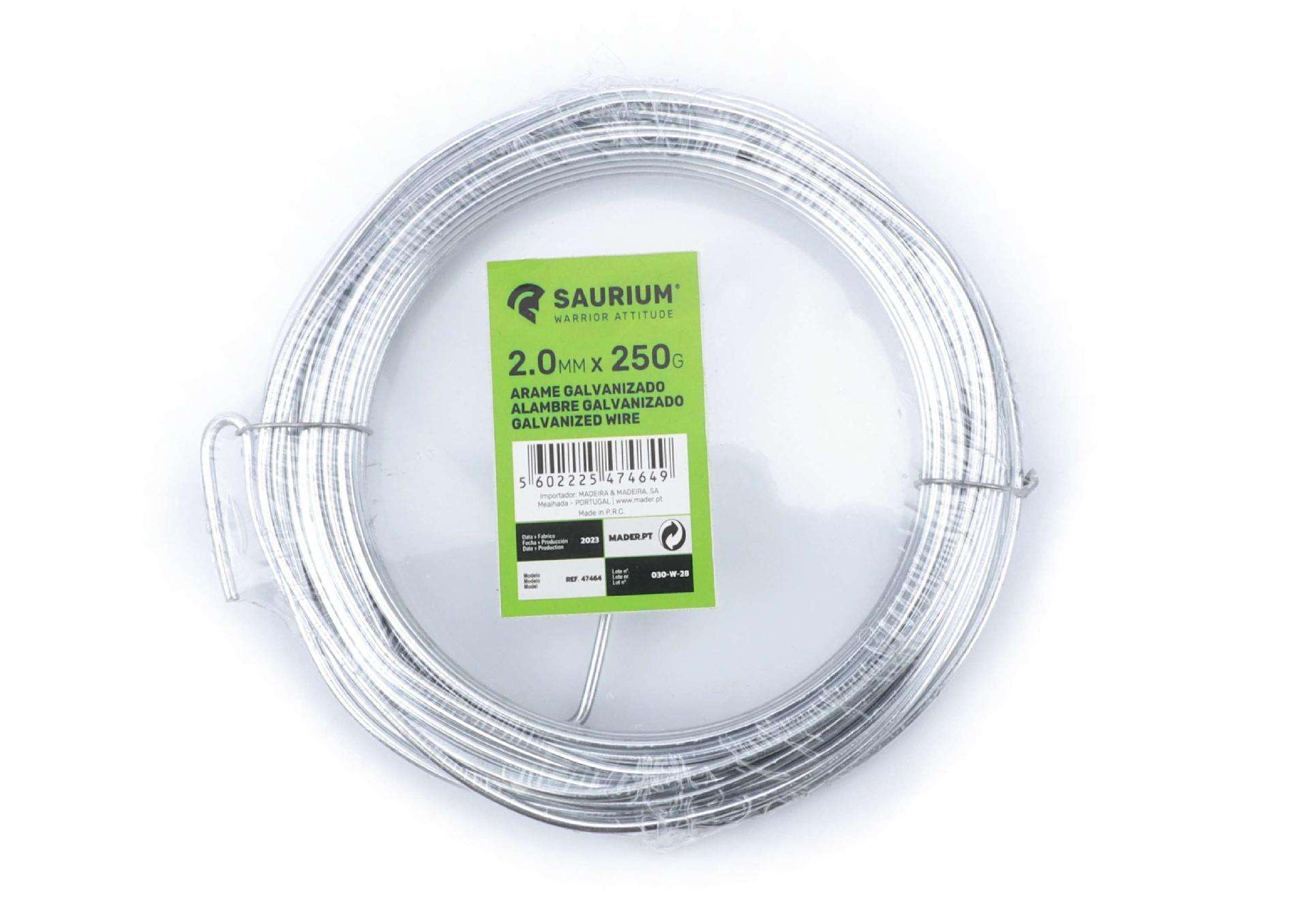 Arame Galvanizado, 2mmx250g refª 47464 SAURIUM