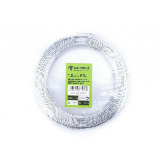 Arame, Galvanizado, 1mmx50m refª 47462 SAURIUM Arame, Galvanizado, 1mmx50m refª 47462 SAURIUM