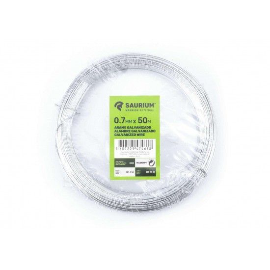 Arame Galvanizado, 0.7mmx50m refª 47461 SAURIUM Arame Galvanizado, 0.7mmx50m refª 47461 SAURIUM
