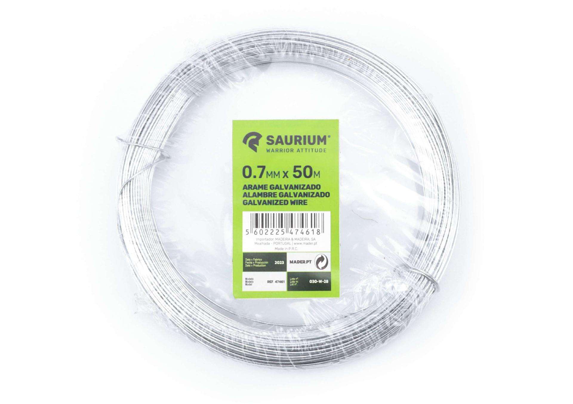Arame Galvanizado, 0.7mmx50m refª 47461 SAURIUM
