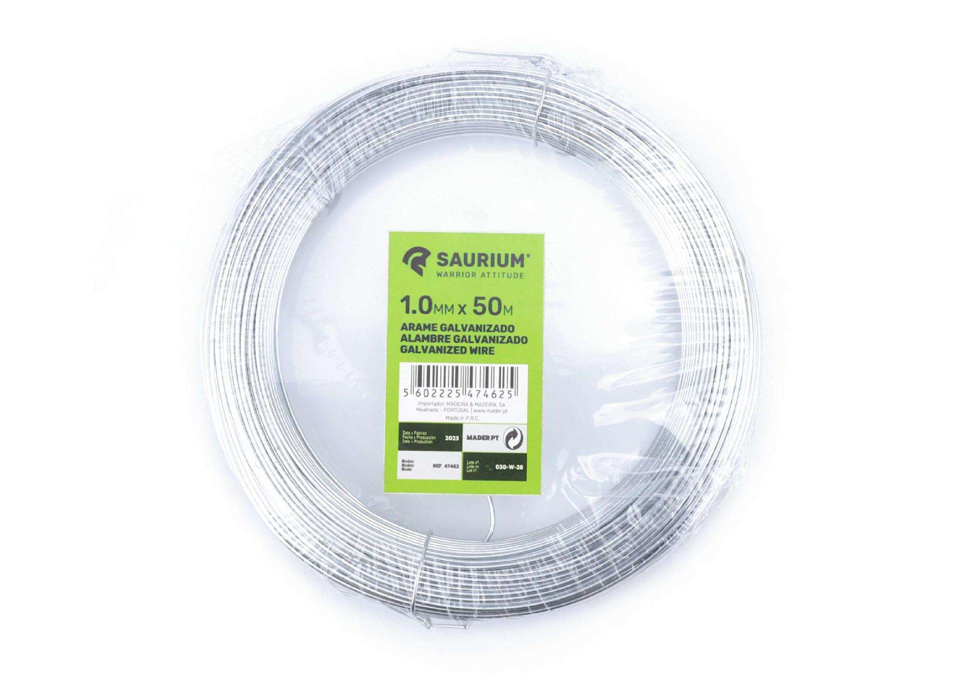 Arame, Galvanizado, 1mmx50m refª 47462 SAURIUM
