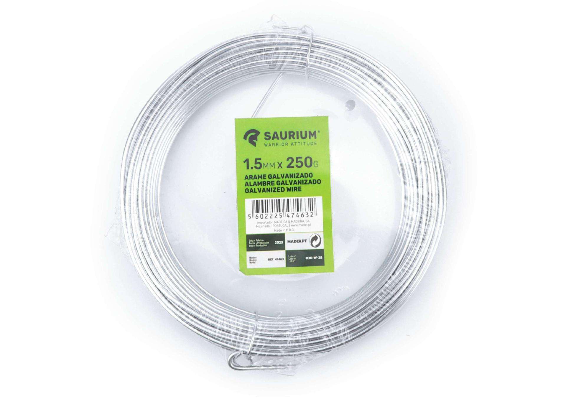 Arame Galvanizado, 1.5mmx250g refª 47463 SAURIUM