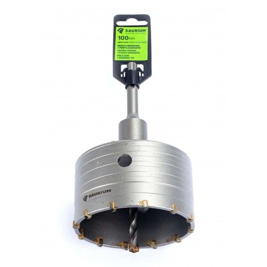 Broca Craneana com Guia, Diamante, 100mm  ref 46614 SAURIUM